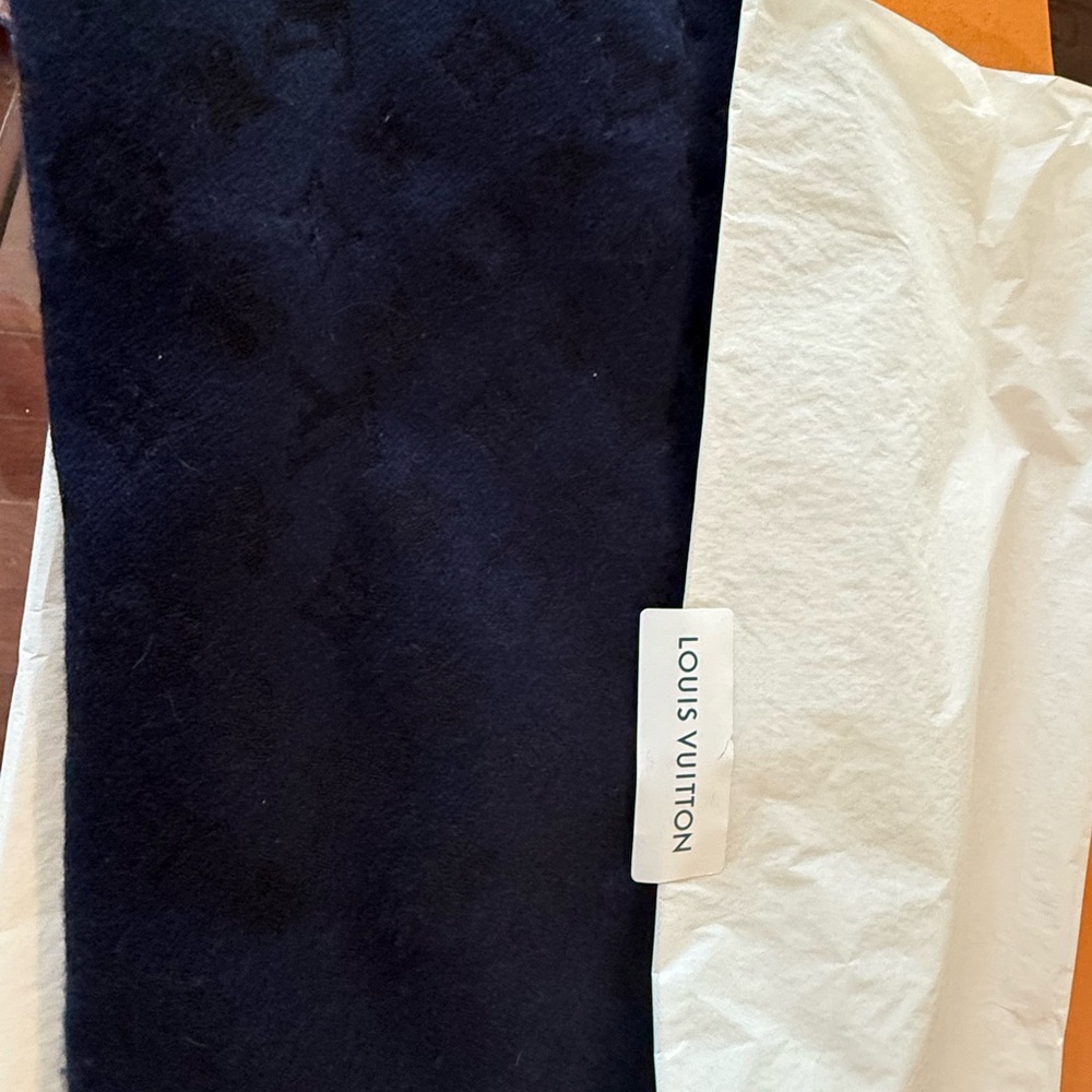 Louis Vuitton Navy Blue Scarf